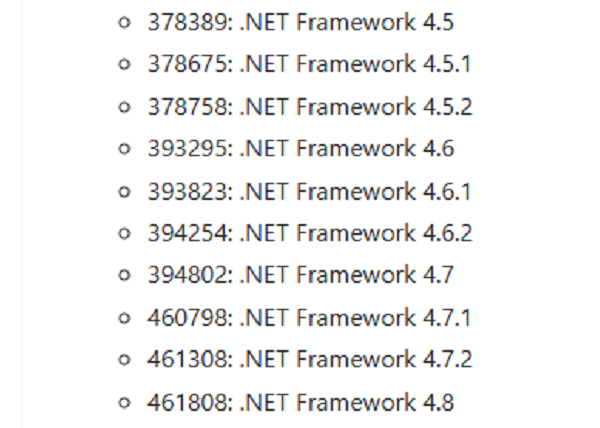 查找.NET Framework