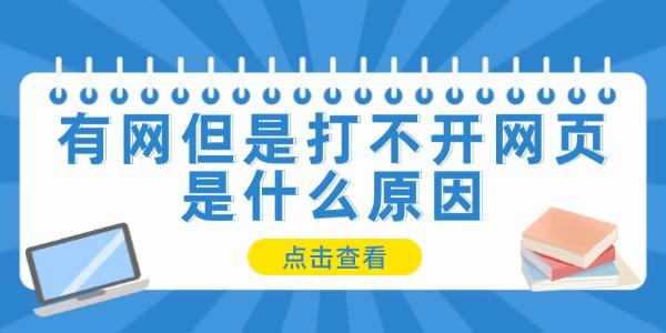 有网但是打不开网页是什么原因