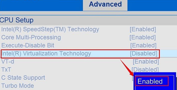 查找并启用Intel VT技术