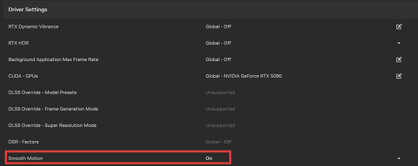 Smooth Motion 加入 RTX 40 系列 Smooth Motion 加入 RTX 40 系列
