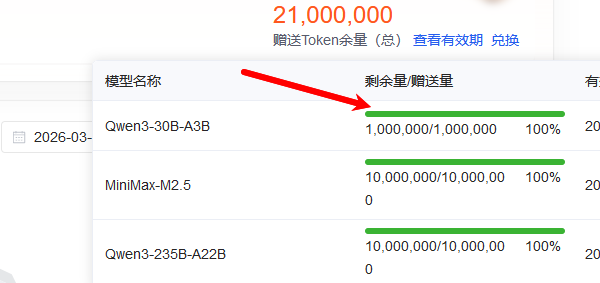 Token余量 Token余量