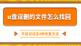 u盘误删的文件怎么找回 不妨试试这4种恢复方法