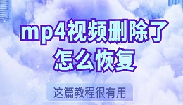 mp4视频删除了怎么恢复 这篇教程很有用