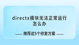 directx模块无法正常运行怎么办 推荐这5个修复方案