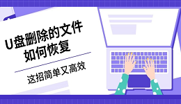 U盘删除的文件如何恢复?这招简单又高效