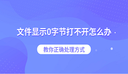 文件显示0字节打不开怎么办?教你正确处理方式