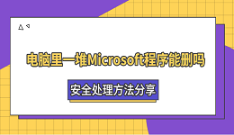 电脑里一堆Microsoft程序能删吗?安全处理方法分享
