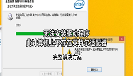 无法安装驱动程序此计算机上不存在英特尔适配器?完整解决方案