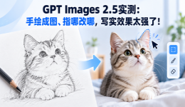 GPT Images 2.5实测:手绘成图、指哪改哪,写实效果太强了!